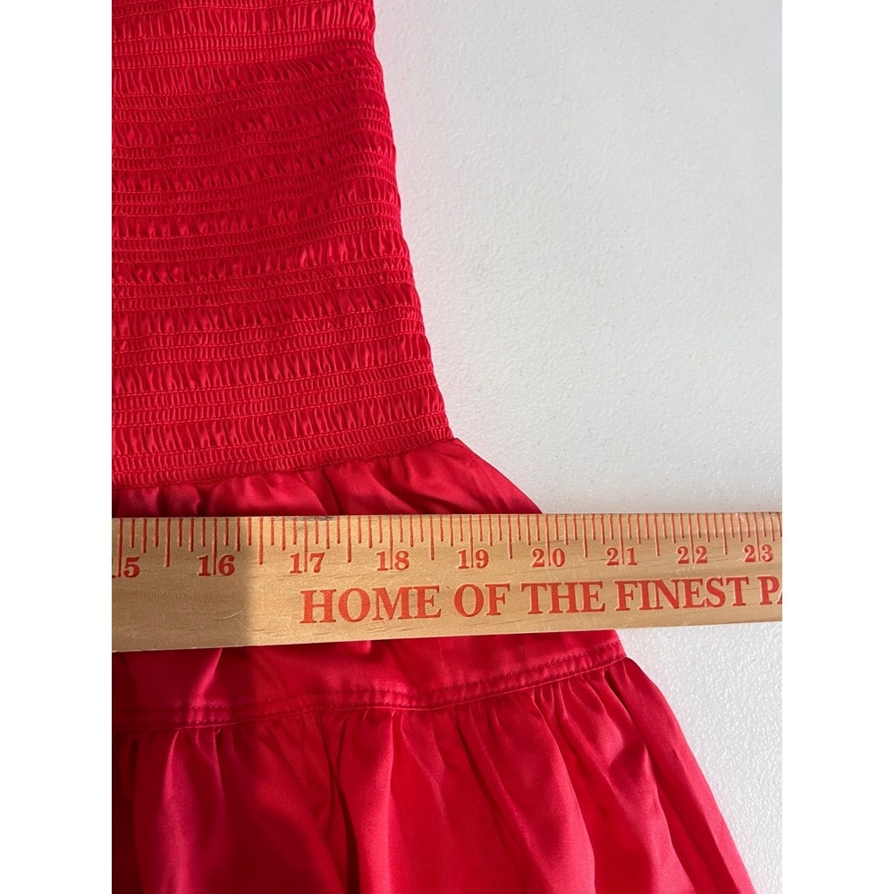 NWT La Ligne Vivan Midi Dress Poppy Red 100% Cotton Smocked Bodice Size 2X $295 - Picture 13 of 14